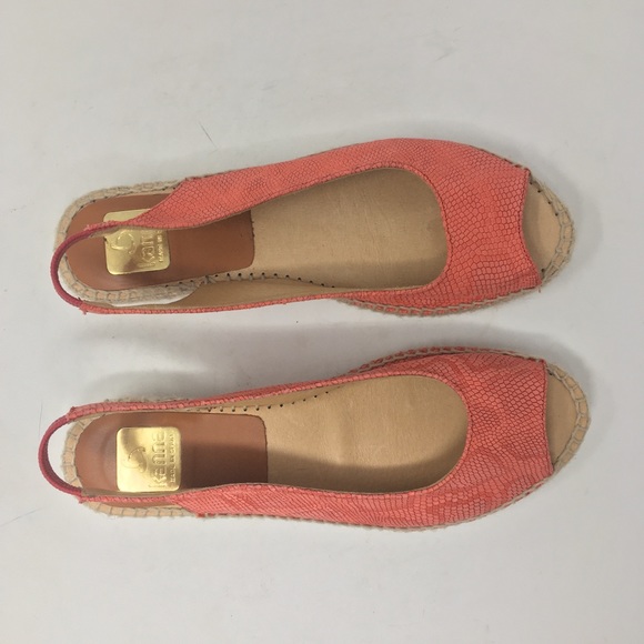 Kanna Women’s 39 Peep Toe Espadrille SlingBack - Picture 5 of 8